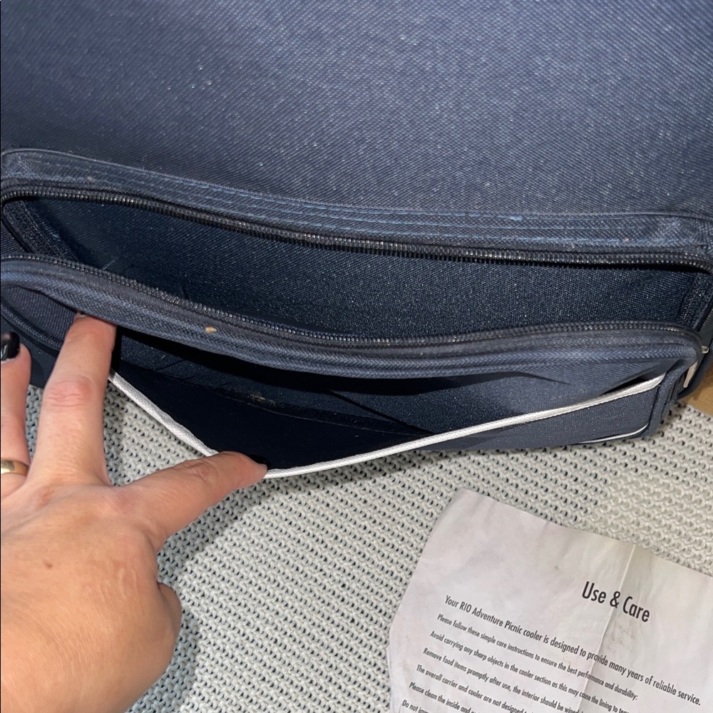 Elegant Blue Backpack with Bottle Holder - Picture 12 of 14